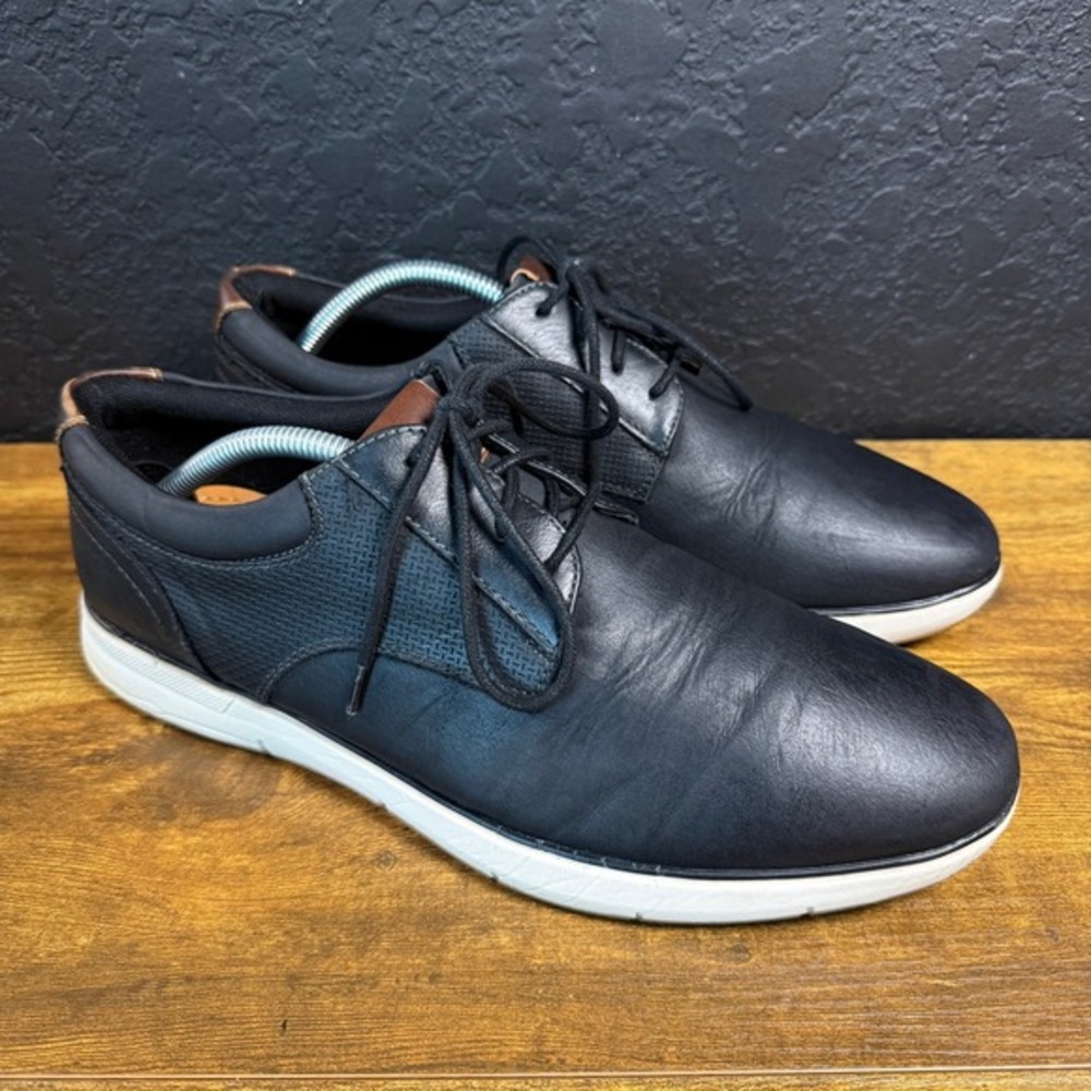Nordstrom Rack Ortholite Black Manmade Leather Hybrid Dress Shoes Mens 10.5M